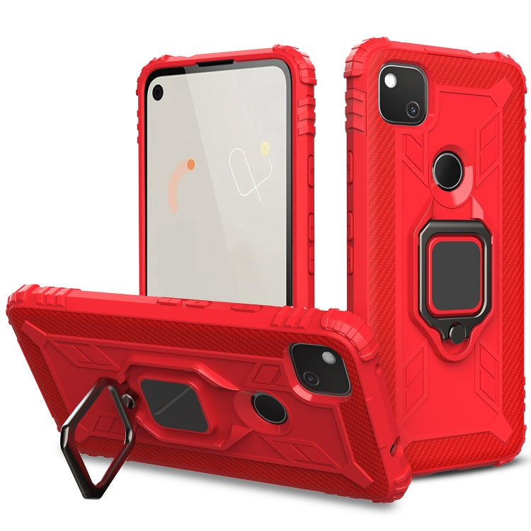 Carbon Fiber Protective Case with 360 Degree Rotating Ring Holder, For LG K51 / Q51, For LG Stylo 6, For Motorola Moto G Stylus, For Google Pixel 4a, For Xiaomi Redmi 10X / Note 9, For Xiaomi Redmi 9, For Huawei nova 5i Pro / Mate 30 Lite / nova 5z����...