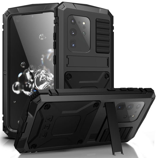 R-JUST Waterproof Shockproof Dustproof Metal + Silicone Protective Case