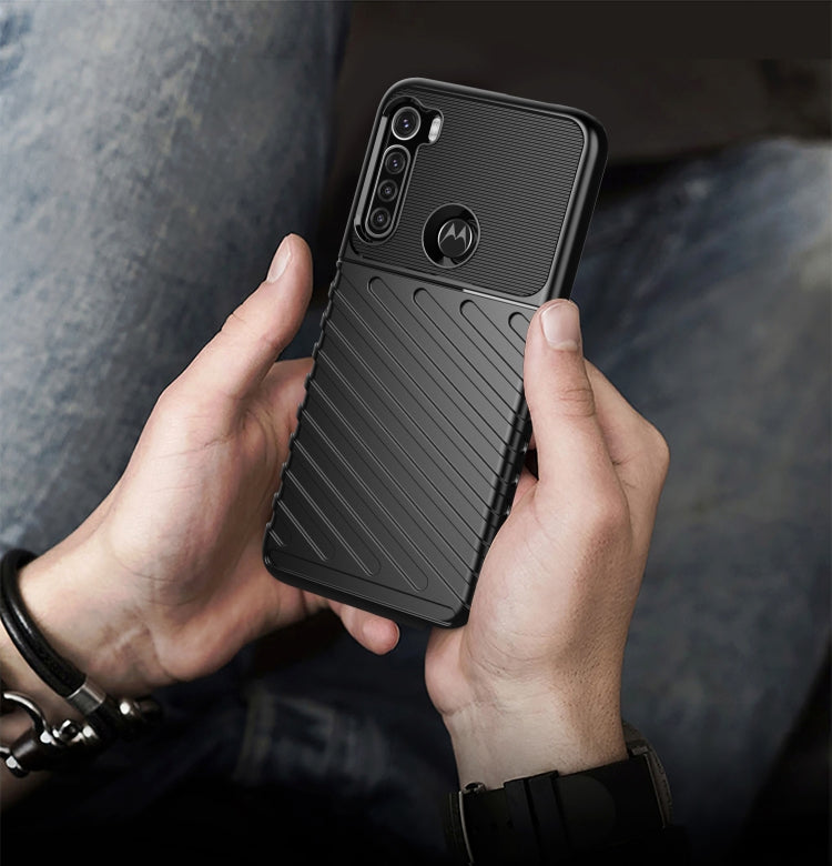 Thunderbolt Shockproof TPU Protective Soft Case, For Motorola Moto One Fusion Plus