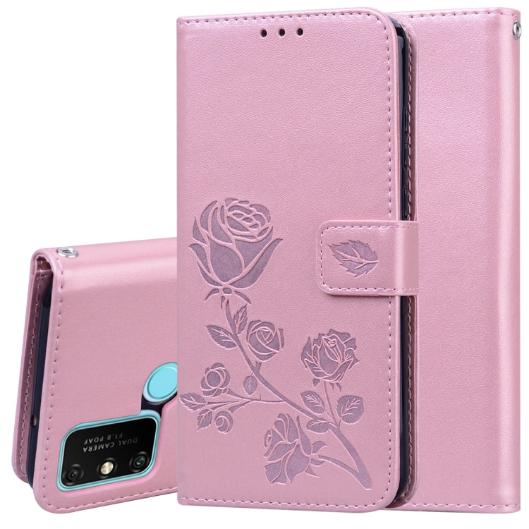 Rose Embossed Horizontal Flip PU Leather Case with Holder & Card Slots & Wallet, For Xiaomi Redmi Note 9, For Huawei P Smart 2020, For Huawei Honor 9S, For Huawei Y7P / Honor 9C, For Huawei Honor 9A, For Samsung Galaxy A11, For Samsung Galaxy A31������...
