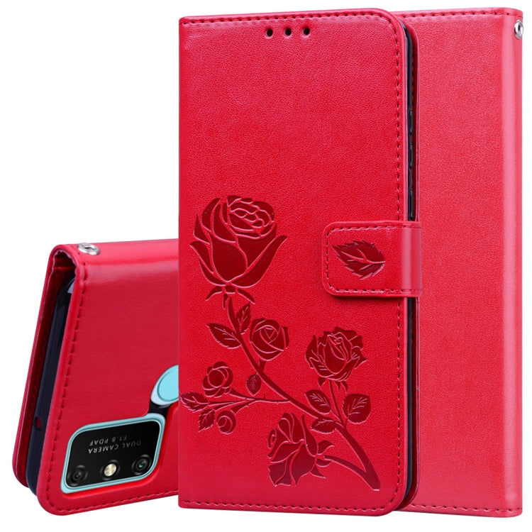 Rose Embossed Horizontal Flip PU Leather Case with Holder & Card Slots & Wallet, For Xiaomi Redmi Note 9, For Huawei P Smart 2020, For Huawei Honor 9S, For Huawei Y7P / Honor 9C, For Huawei Honor 9A, For Samsung Galaxy A11, For Samsung Galaxy A31������...