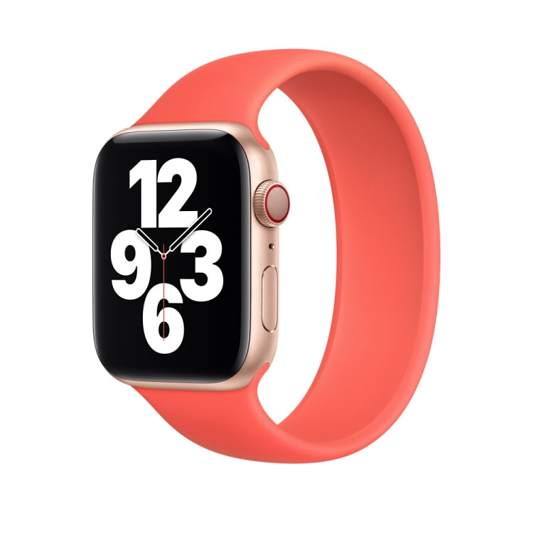 For Apple Watch Series 8&7 41mm / SE 2&6&SE&5&4 40mm / 3&2&1 38mm Solid Color Elastic Silicone Watch Band, Size:L 156mm