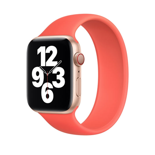 For Apple Watch Series 8&7 41mm / SE 2&6&SE&5&4 40mm / 3&2&1 38mm Solid Color Elastic Silicone Watch Band, Size:L 156mm