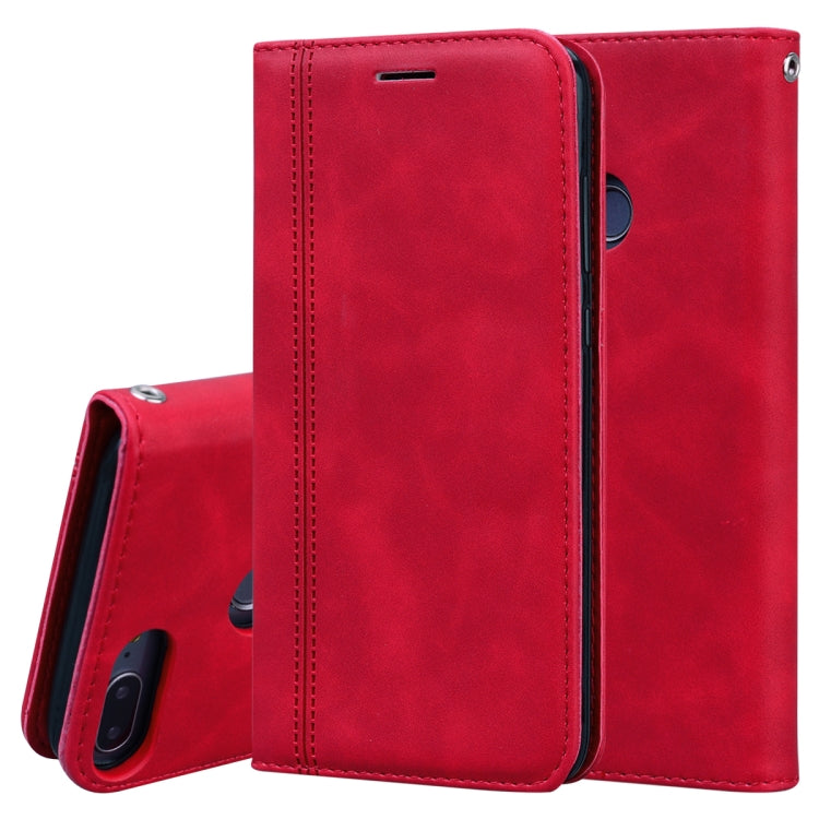 Frosted Business Magnetic Horizontal Flip PU Leather Case with Holder & Card Slot & Lanyard, For Huawei P40 Pro, For Huawei P40 Lite, For Huawei P Smart 2019, For Huawei P Smart / Enjoy 7S, For Huawei Y5 (2018), For Huawei P30 Lite���������������������...
