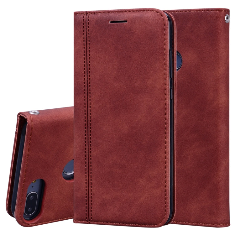 Frosted Business Magnetic Horizontal Flip PU Leather Case with Holder & Card Slot & Lanyard, For Huawei P40 Pro, For Huawei P40 Lite, For Huawei P Smart 2019, For Huawei P Smart / Enjoy 7S, For Huawei Y5 (2018), For Huawei P30 Lite���������������������...