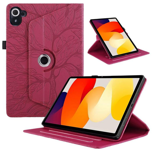 Tree Life Embossed Rotation Leather Tablet Case