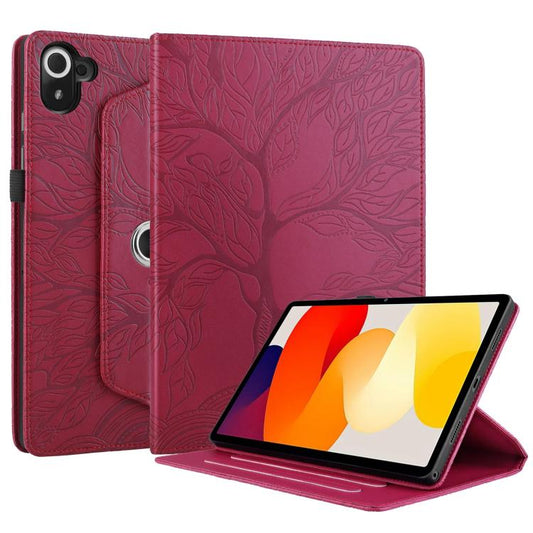 Tree Life Embossed Rotation Leather Tablet Case