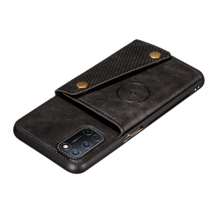 Double Buckle PU + TPU Shockproof Magnetic Protective Case with Card Slot, For OPPO A52