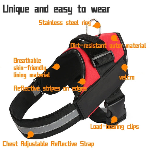 Pet Dog Anti Sprint Oxford Cloth K9 Chest Strap Traction Rope Strap