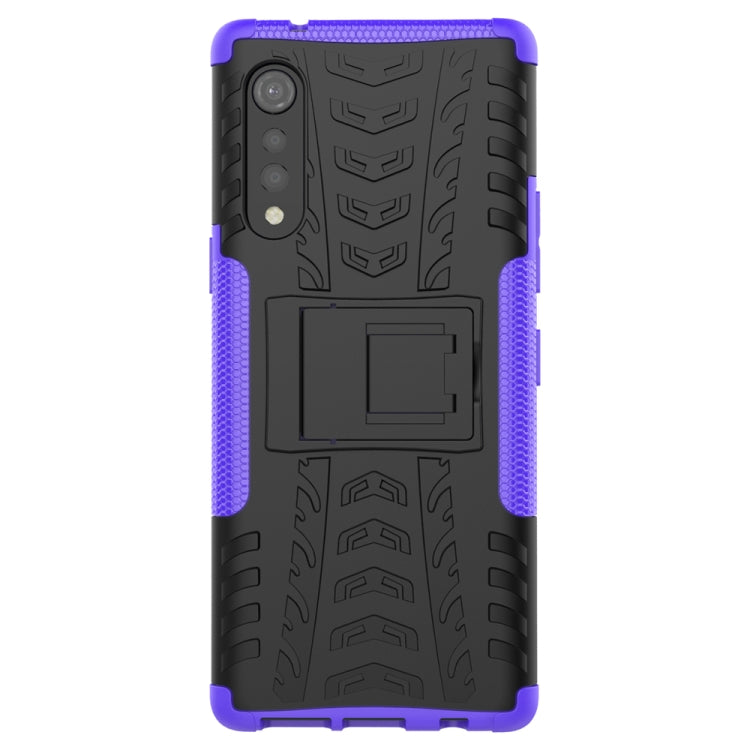 Tire Texture Shockproof TPU+PC Protective Case with Holder, For LG Velvet, For Samsung Galaxy A21 (US Version), For Xiaomi Redmi Note 9, For Amazon Fire HD 8 (2020)