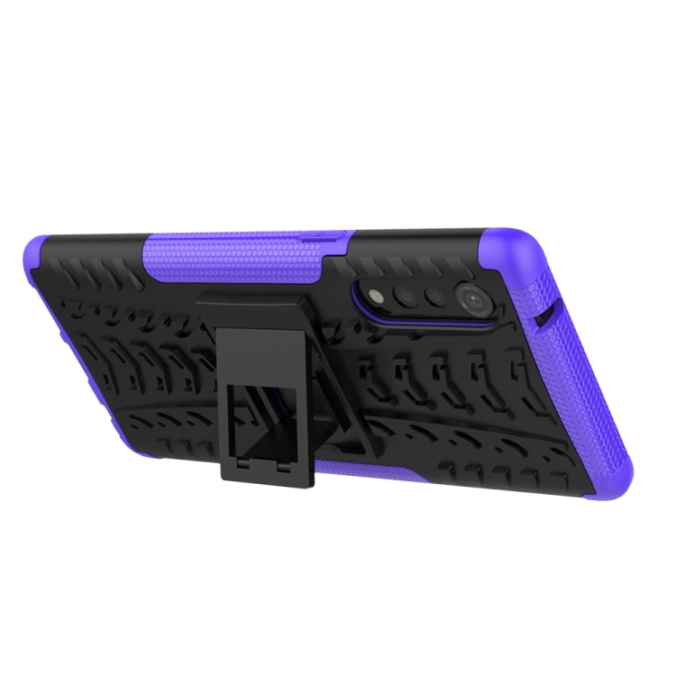 Tire Texture Shockproof TPU+PC Protective Case with Holder, For LG Velvet, For Samsung Galaxy A21 (US Version), For Xiaomi Redmi Note 9, For Amazon Fire HD 8 (2020)