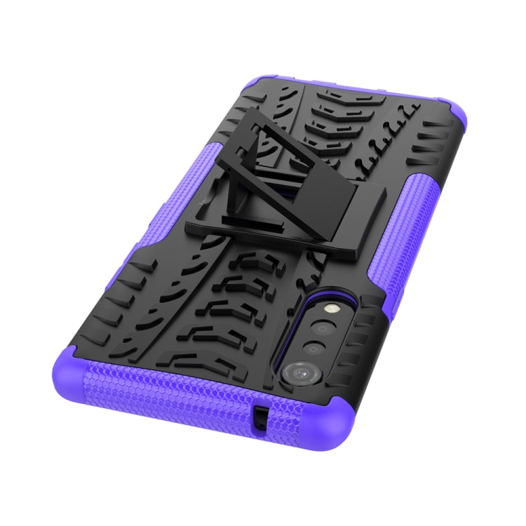 Tire Texture Shockproof TPU+PC Protective Case with Holder, For LG Velvet, For Samsung Galaxy A21 (US Version), For Xiaomi Redmi Note 9, For Amazon Fire HD 8 (2020)