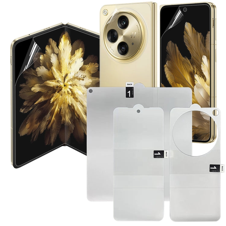 3 in 1 Full Screen Protector Explosion-proof Hydrogel Film, For OPPO Find N3 Flip, For OPPO Find N3