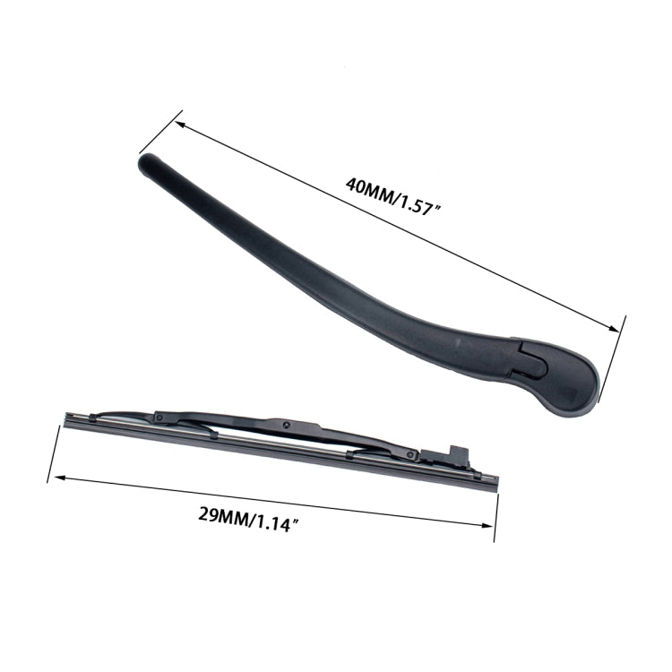 Car Rear Wiper Arm Cap Windshield Wiper Arm Assembly 61628220830 with Wiper Strip for BMW E46, For BMW E46