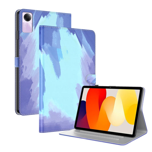 Watercolor Pattern Flip Leather Tablet Case