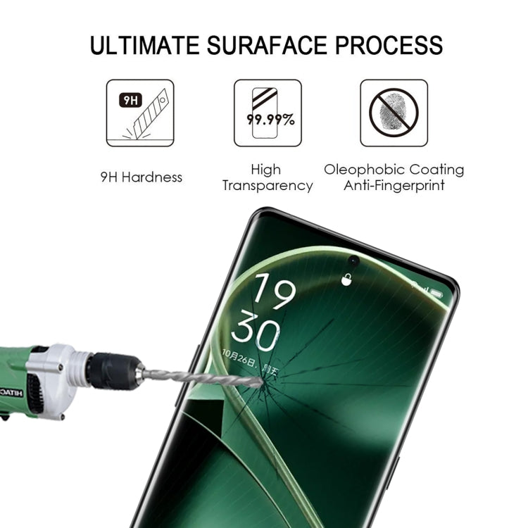9H HD 3D Curved Edge Tempered Glass Film, For OPPO Find X7 Ultra / Find X8 Ultra, For OPPO Reno13 Pro Global, For OPPO Find X7, For OPPO Reno11 Pro Global, For OPPO A2 Pro