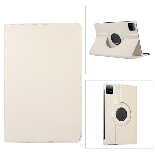 360 Degree Rotation Litchi Texture Leather Tablet Case