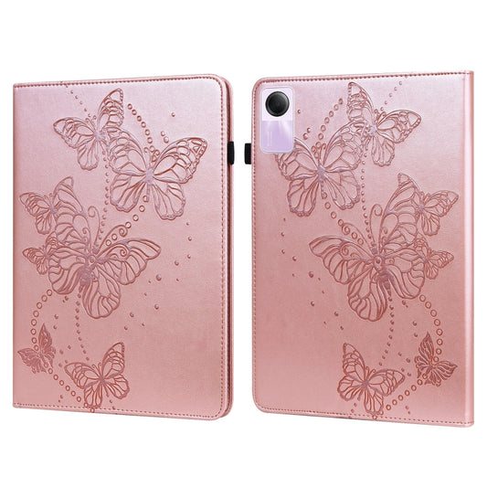 Embossed Butterfly Pattern Horizontal Flip Leather Tablet Case