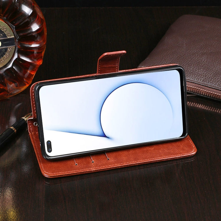 idewei Crazy Horse Texture Horizontal Flip Leather Case with Holder & Card Slots & Wallet, For OPPO Realme X3, For ZTE Axon 11 SE 5G