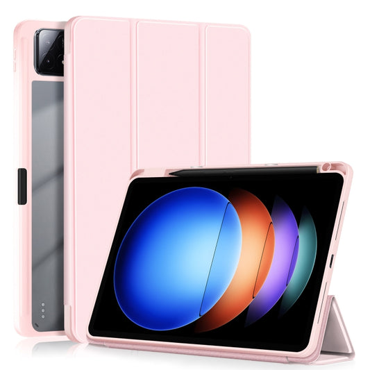 Acrylic 3-Fold Solid Color Smart Leather Tablet Case