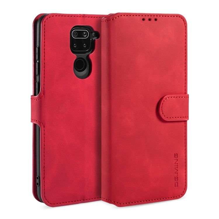 DG.MING Retro Oil Side Horizontal Flip Case, For Samsung Galaxy A21 (EU Version), For Xiaomi Redmi 10X 4G / Redmi Note 9