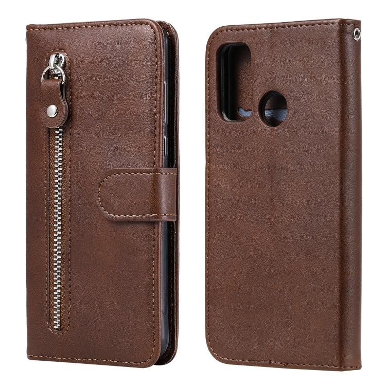 Fashion Calf Texture Zipper Horizontal Flip Leather Case with Stand & Card Slots & Wallet Function, For Huawei P smart 2020, For Huawei P40 Lite (5G) / Nova 7 SE, For Huawei Y5p, For Huawei Y6p