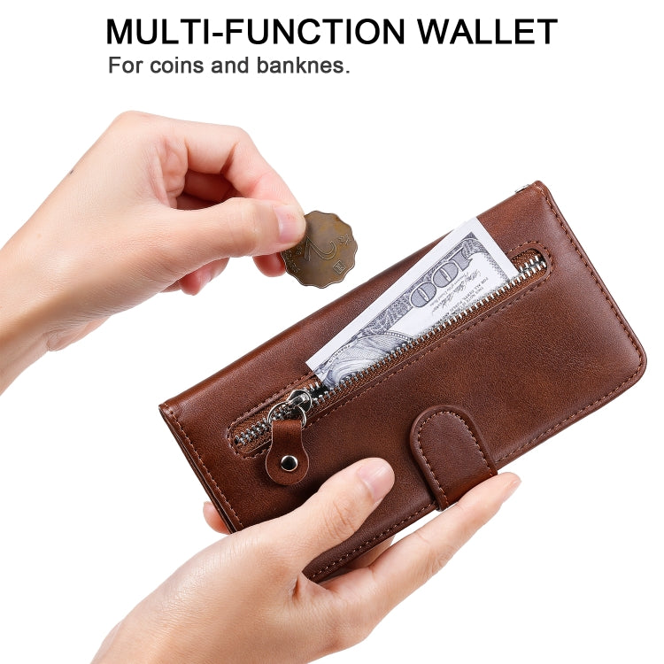 Fashion Calf Texture Zipper Horizontal Flip Leather Case with Stand & Card Slots & Wallet Function, For Huawei P smart 2020, For Huawei P40 Lite (5G) / Nova 7 SE, For Huawei Y5p, For Huawei Y6p