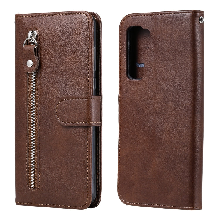 Fashion Calf Texture Zipper Horizontal Flip Leather Case with Stand & Card Slots & Wallet Function, For Huawei P smart 2020, For Huawei P40 Lite (5G) / Nova 7 SE, For Huawei Y5p, For Huawei Y6p