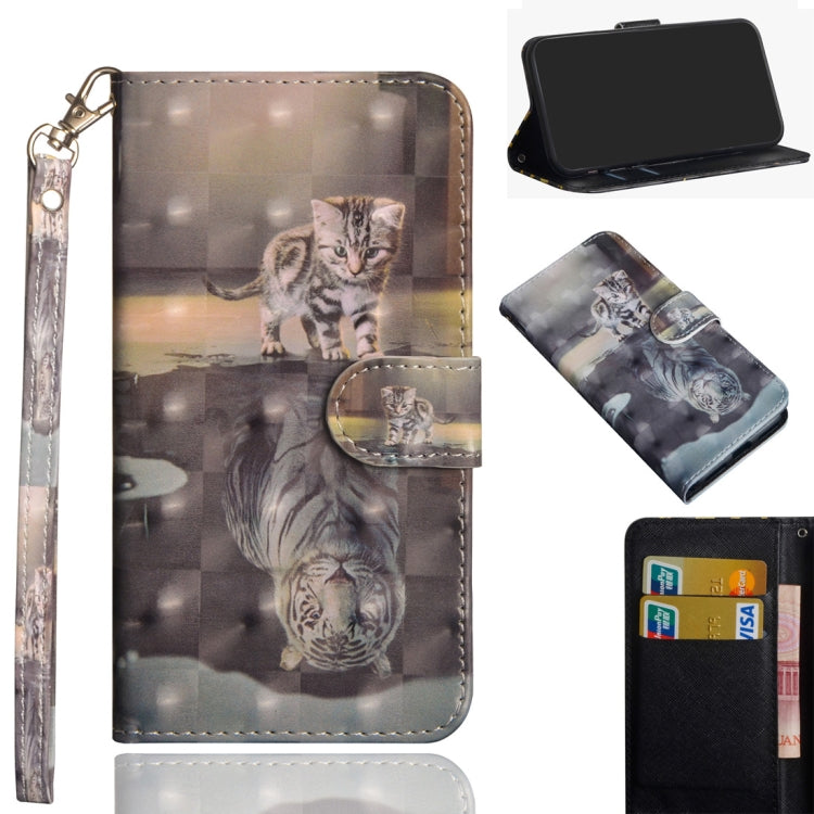 3D Painted Pattern Horizontal Flip TPU + PU Leather Case with Holder & Wallet & Card slot & Lanyard, For Huawei P40 lite, For Huawei P smart 2020