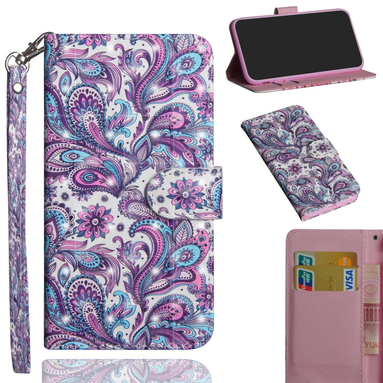 3D Painted Pattern Horizontal Flip TPU + PU Leather Case with Holder & Wallet & Card slot & Lanyard, For Huawei P40 lite, For Huawei P smart 2020