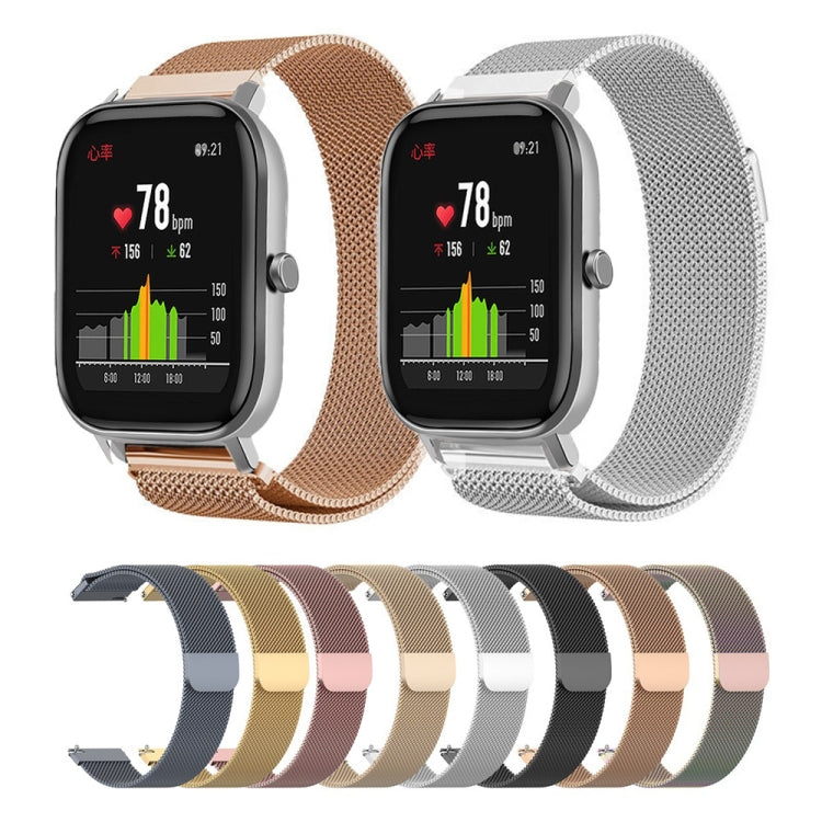 For Huami Amazfit GTS 22mm Milanese Magnetic Metal Replacement Strap Watchband