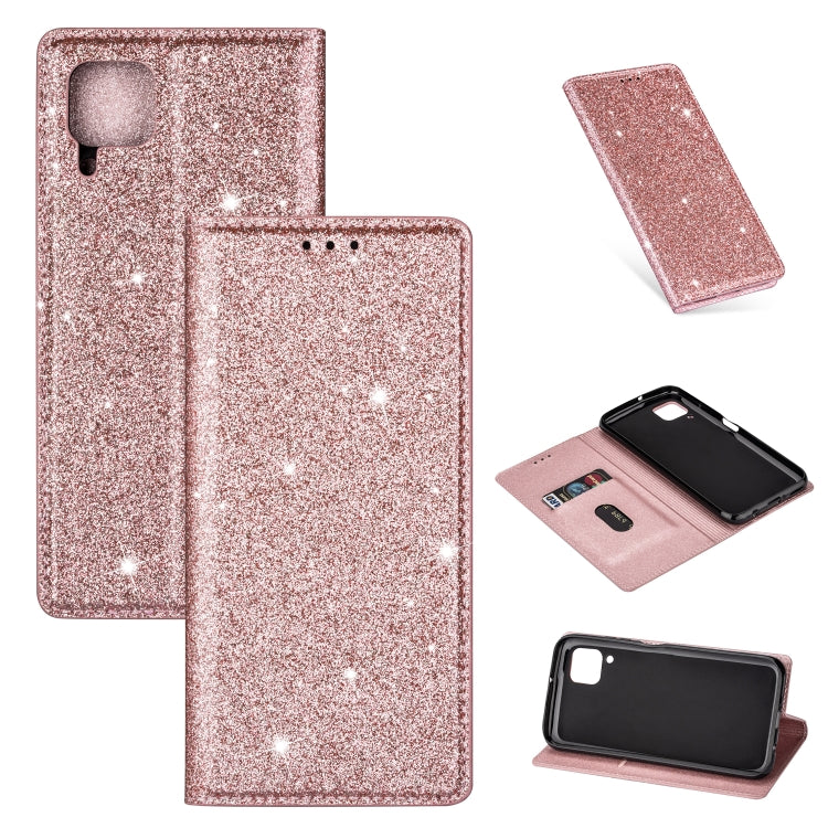 Ultrathin Glitter Magnetic Horizontal Flip Leather Case with Holder & Card Slots, For Huawei P40 Lite, For Huawei P40, For Huawei P40 Pro, For Huawei Mate 20 Pro, For Huawei Mate 10 Lite, For Huawei Mate 10 Pro, For Huawei Mate 20, For Huawei Mate 20 L...