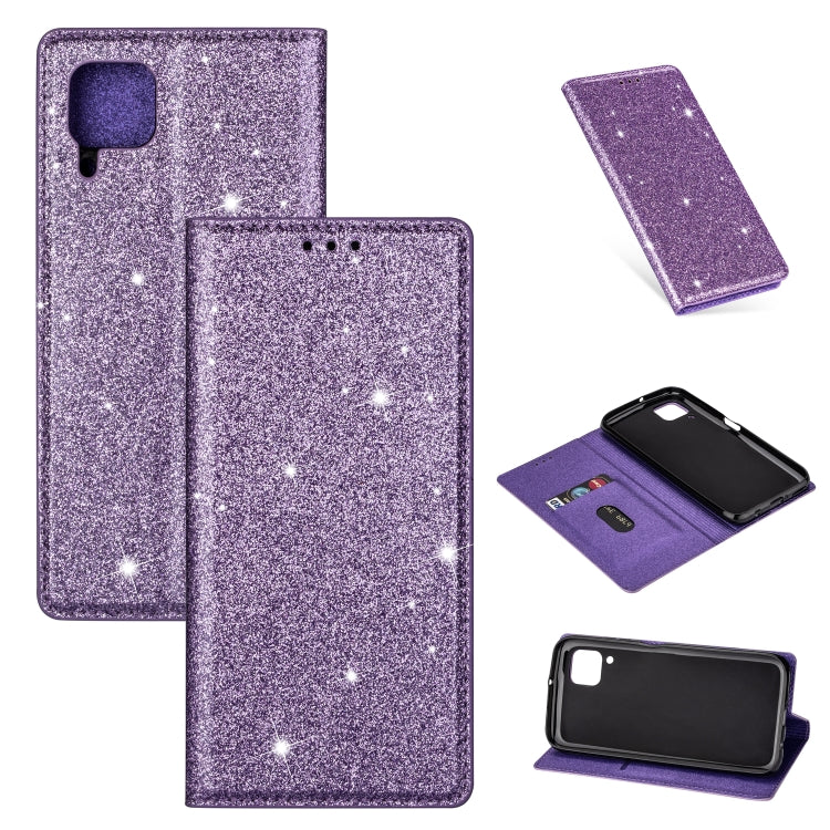 Ultrathin Glitter Magnetic Horizontal Flip Leather Case with Holder & Card Slots, For Huawei P40 Lite, For Huawei P40, For Huawei P40 Pro, For Huawei Mate 20 Pro, For Huawei Mate 10 Lite, For Huawei Mate 10 Pro, For Huawei Mate 20, For Huawei Mate 20 L...