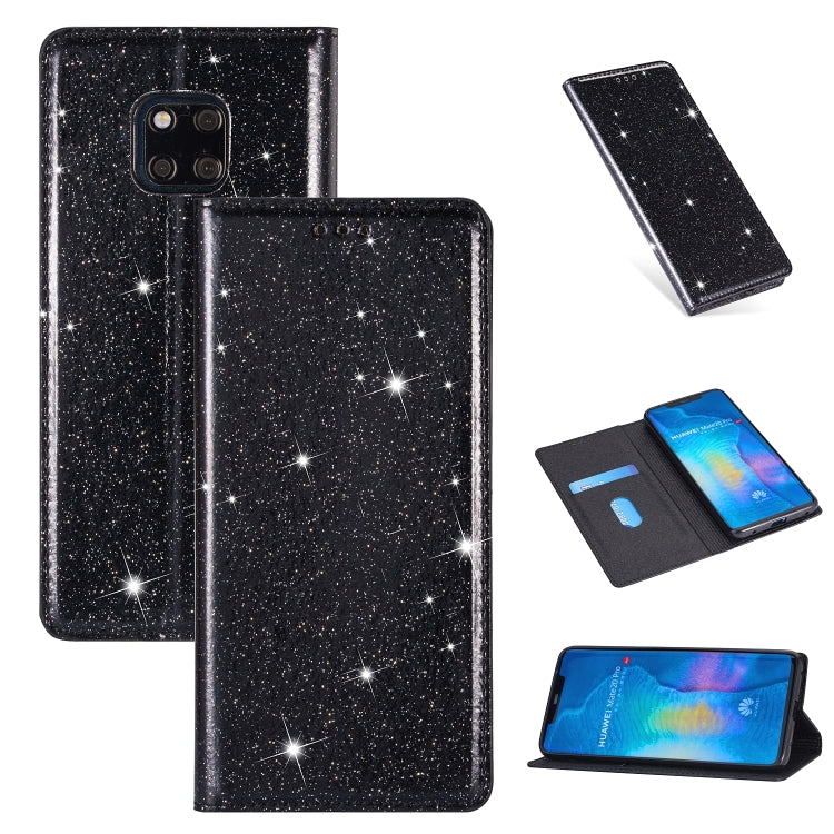 Ultrathin Glitter Magnetic Horizontal Flip Leather Case with Holder & Card Slots, For Huawei P40 Lite, For Huawei P40, For Huawei P40 Pro, For Huawei Mate 20 Pro, For Huawei Mate 10 Lite, For Huawei Mate 10 Pro, For Huawei Mate 20, For Huawei Mate 20 L...