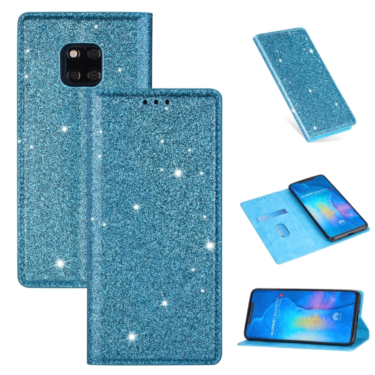 Ultrathin Glitter Magnetic Horizontal Flip Leather Case with Holder & Card Slots, For Huawei P40 Lite, For Huawei P40, For Huawei P40 Pro, For Huawei Mate 20 Pro, For Huawei Mate 10 Lite, For Huawei Mate 10 Pro, For Huawei Mate 20, For Huawei Mate 20 L...