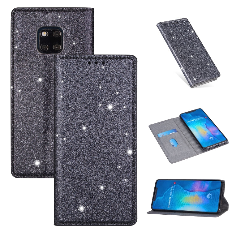 Ultrathin Glitter Magnetic Horizontal Flip Leather Case with Holder & Card Slots, For Huawei P40 Lite, For Huawei P40, For Huawei P40 Pro, For Huawei Mate 20 Pro, For Huawei Mate 10 Lite, For Huawei Mate 10 Pro, For Huawei Mate 20, For Huawei Mate 20 L...