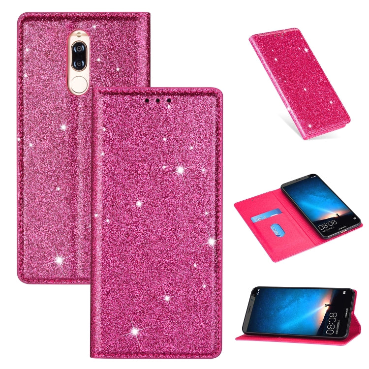 Ultrathin Glitter Magnetic Horizontal Flip Leather Case with Holder & Card Slots, For Huawei P40 Lite, For Huawei P40, For Huawei P40 Pro, For Huawei Mate 20 Pro, For Huawei Mate 10 Lite, For Huawei Mate 10 Pro, For Huawei Mate 20, For Huawei Mate 20 L...