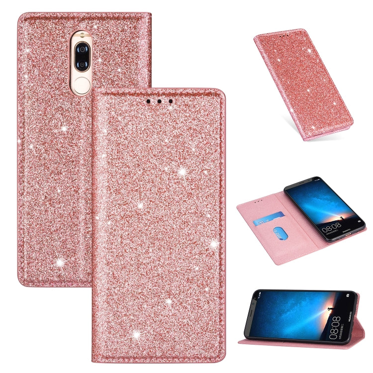 Ultrathin Glitter Magnetic Horizontal Flip Leather Case with Holder & Card Slots, For Huawei P40 Lite, For Huawei P40, For Huawei P40 Pro, For Huawei Mate 20 Pro, For Huawei Mate 10 Lite, For Huawei Mate 10 Pro, For Huawei Mate 20, For Huawei Mate 20 L...