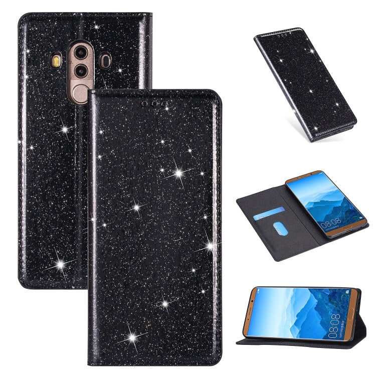 Ultrathin Glitter Magnetic Horizontal Flip Leather Case with Holder & Card Slots, For Huawei P40 Lite, For Huawei P40, For Huawei P40 Pro, For Huawei Mate 20 Pro, For Huawei Mate 10 Lite, For Huawei Mate 10 Pro, For Huawei Mate 20, For Huawei Mate 20 L...