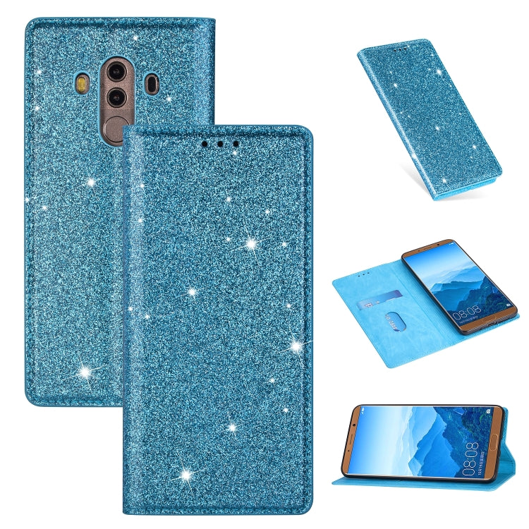 Ultrathin Glitter Magnetic Horizontal Flip Leather Case with Holder & Card Slots, For Huawei P40 Lite, For Huawei P40, For Huawei P40 Pro, For Huawei Mate 20 Pro, For Huawei Mate 10 Lite, For Huawei Mate 10 Pro, For Huawei Mate 20, For Huawei Mate 20 L...
