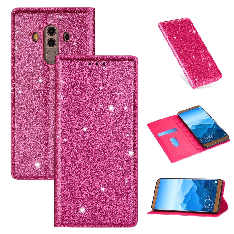 Ultrathin Glitter Magnetic Horizontal Flip Leather Case with Holder & Card Slots, For Huawei P40 Lite, For Huawei P40, For Huawei P40 Pro, For Huawei Mate 20 Pro, For Huawei Mate 10 Lite, For Huawei Mate 10 Pro, For Huawei Mate 20, For Huawei Mate 20 L...