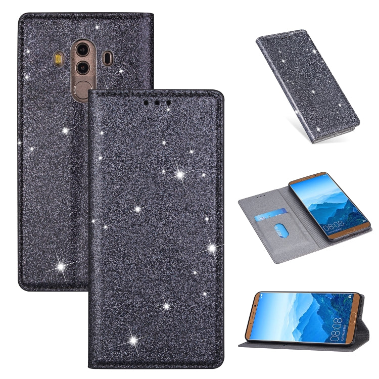 Ultrathin Glitter Magnetic Horizontal Flip Leather Case with Holder & Card Slots, For Huawei P40 Lite, For Huawei P40, For Huawei P40 Pro, For Huawei Mate 20 Pro, For Huawei Mate 10 Lite, For Huawei Mate 10 Pro, For Huawei Mate 20, For Huawei Mate 20 L...