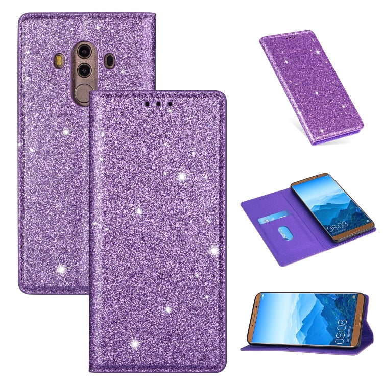 Ultrathin Glitter Magnetic Horizontal Flip Leather Case with Holder & Card Slots, For Huawei P40 Lite, For Huawei P40, For Huawei P40 Pro, For Huawei Mate 20 Pro, For Huawei Mate 10 Lite, For Huawei Mate 10 Pro, For Huawei Mate 20, For Huawei Mate 20 L...