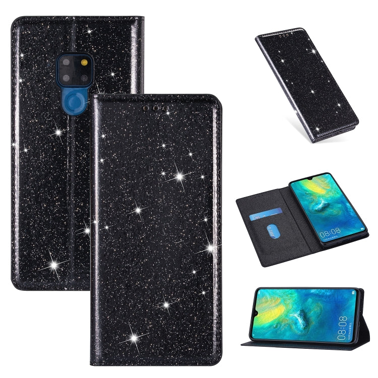 Ultrathin Glitter Magnetic Horizontal Flip Leather Case with Holder & Card Slots, For Huawei P40 Lite, For Huawei P40, For Huawei P40 Pro, For Huawei Mate 20 Pro, For Huawei Mate 10 Lite, For Huawei Mate 10 Pro, For Huawei Mate 20, For Huawei Mate 20 L...