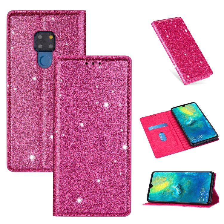 Ultrathin Glitter Magnetic Horizontal Flip Leather Case with Holder & Card Slots, For Huawei P40 Lite, For Huawei P40, For Huawei P40 Pro, For Huawei Mate 20 Pro, For Huawei Mate 10 Lite, For Huawei Mate 10 Pro, For Huawei Mate 20, For Huawei Mate 20 L...