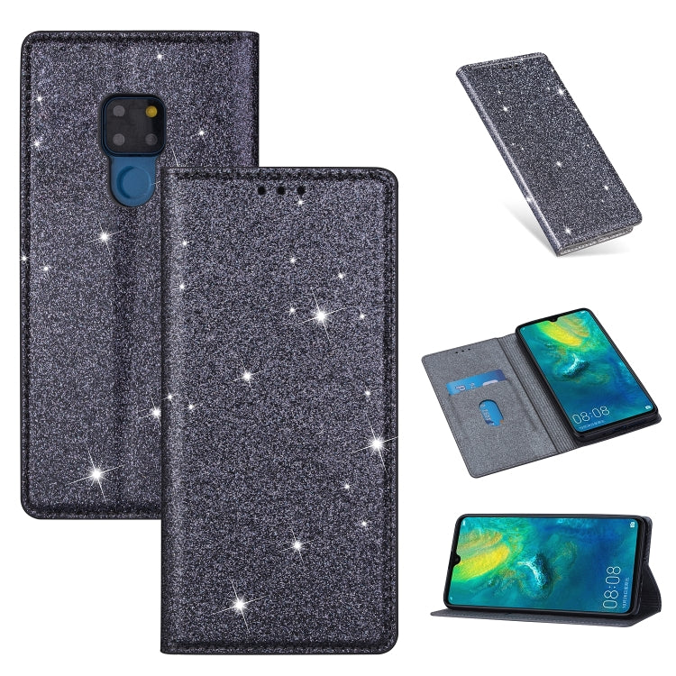 Ultrathin Glitter Magnetic Horizontal Flip Leather Case with Holder & Card Slots, For Huawei P40 Lite, For Huawei P40, For Huawei P40 Pro, For Huawei Mate 20 Pro, For Huawei Mate 10 Lite, For Huawei Mate 10 Pro, For Huawei Mate 20, For Huawei Mate 20 L...