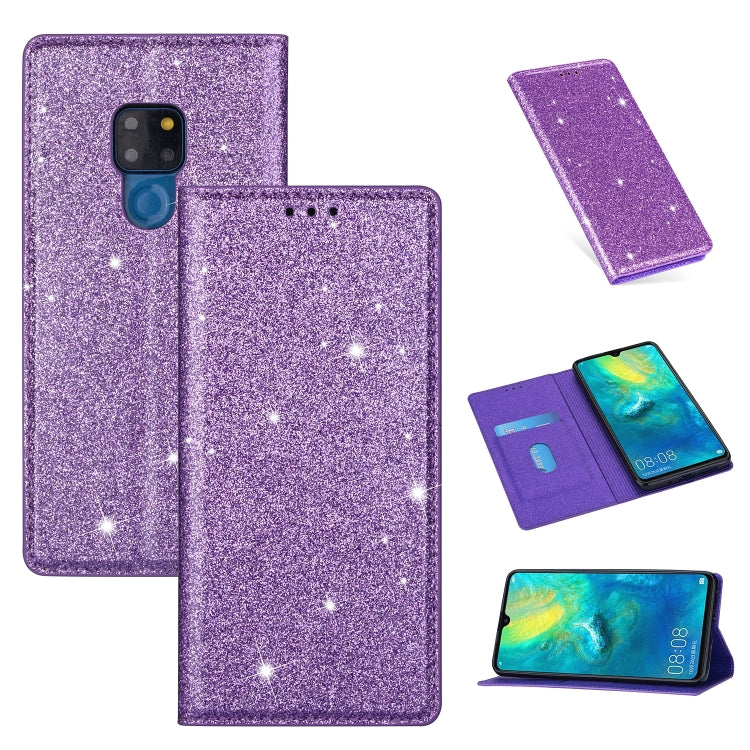 Ultrathin Glitter Magnetic Horizontal Flip Leather Case with Holder & Card Slots, For Huawei P40 Lite, For Huawei P40, For Huawei P40 Pro, For Huawei Mate 20 Pro, For Huawei Mate 10 Lite, For Huawei Mate 10 Pro, For Huawei Mate 20, For Huawei Mate 20 L...