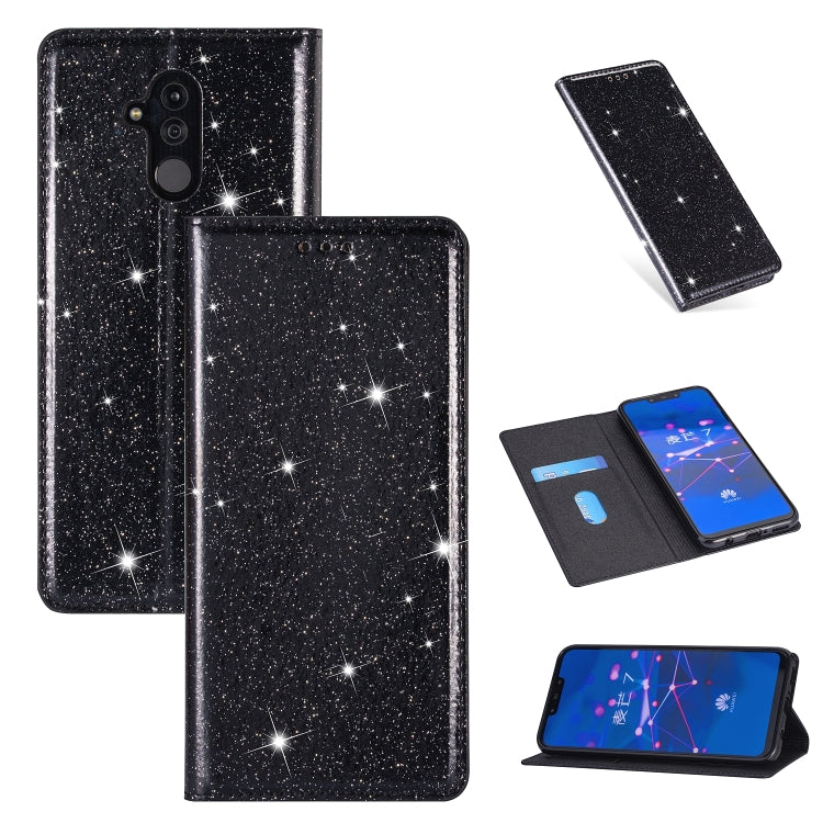 Ultrathin Glitter Magnetic Horizontal Flip Leather Case with Holder & Card Slots, For Huawei P40 Lite, For Huawei P40, For Huawei P40 Pro, For Huawei Mate 20 Pro, For Huawei Mate 10 Lite, For Huawei Mate 10 Pro, For Huawei Mate 20, For Huawei Mate 20 L...