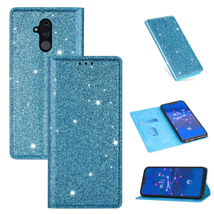 Ultrathin Glitter Magnetic Horizontal Flip Leather Case with Holder & Card Slots, For Huawei P40 Lite, For Huawei P40, For Huawei P40 Pro, For Huawei Mate 20 Pro, For Huawei Mate 10 Lite, For Huawei Mate 10 Pro, For Huawei Mate 20, For Huawei Mate 20 L...
