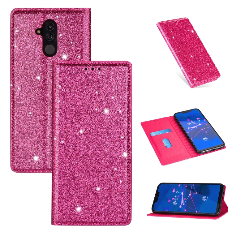 Ultrathin Glitter Magnetic Horizontal Flip Leather Case with Holder & Card Slots, For Huawei P40 Lite, For Huawei P40, For Huawei P40 Pro, For Huawei Mate 20 Pro, For Huawei Mate 10 Lite, For Huawei Mate 10 Pro, For Huawei Mate 20, For Huawei Mate 20 L...